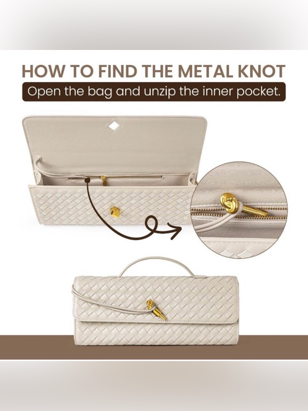 Gold Rhinestone Clutch Handbag purse elegant elongated evening bag crossbody - Picture 6 of 13